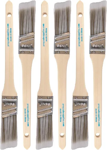Miniatura 9 de Vermeer Pinceles de pintura – Paquete de 6 – Brochas de banda angular de 1 pulgada para todo el látex y pinturas al óleo y manchas – Mejoras