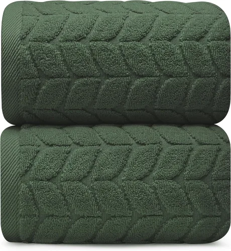 Miniatura 10 de Alusa Home Toallas de baño de lujo ultrasuaves y elegantes de 700 GSM, paquete de 2, extra grandes de 35 x 70 pulgadas, 100% algodón de fibra larga
