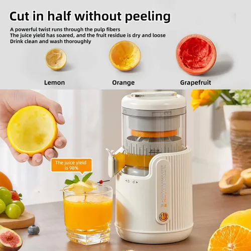 Miniatura 2 de Máquina exprimidora de prensa en frío para un alto rendimiento de jugo, exprimidor de masticación lenta, fácil de limpiar, máquina extractora de Rojo