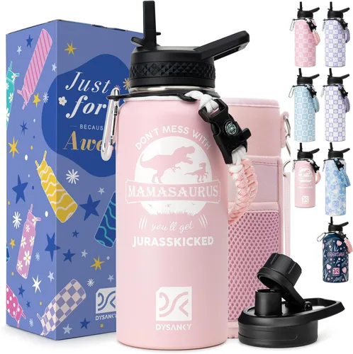 Miniatura 61 de DYSANKY Botella de agua aislada de 32 onzas, metal al vacío de acero inoxidable grueso, jarra de agua deportiva portátil para gimnasio y senderismo