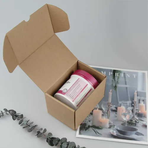Miniatura 5 de Juego de 25 cajas de envío de 6 x 4 x 4 pulgadas, cajas de cartón corrugado marrón para embalaje de pequeñas empresas