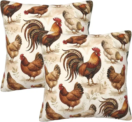 Miniatura 9 de Perinsto Juego de 2 fundas de almohada decorativas para sofá, cama, decoración del hogar, 16 x 16 pulgadas