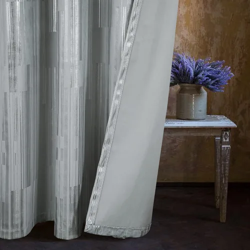 Miniatura 4 de always4u Cortinas de terciopelo suave de 108 pulgadas de largo con estampado de papel de aluminio de lujo, cortinas de dormitorio de eficiencia