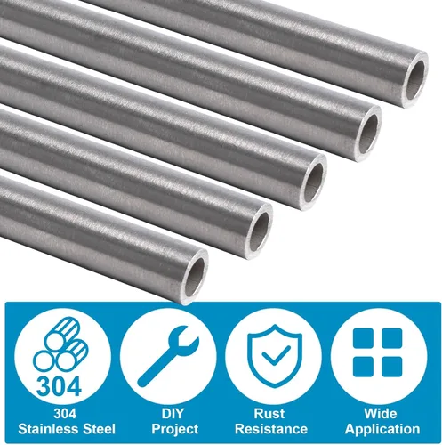 Miniatura 4 de Vigorous 3/4" DE x 2 pies. Tubo de acero inoxidable 304, tubería sin costuras de acero inoxidable, tubo de metal redondo para manualidades DIY