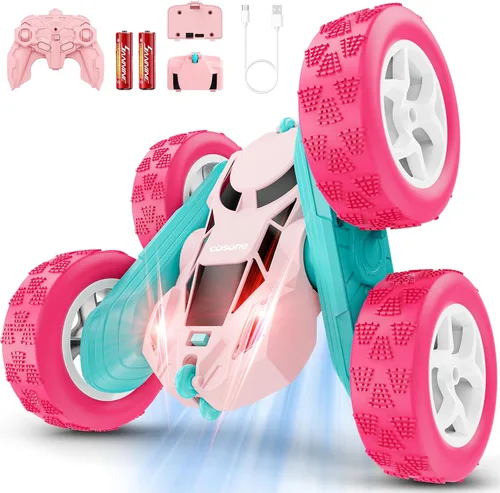 Miniatura 15 de cosone Automóvil a Control Remoto, Autos RC para Niños, Juguetes Recargables, Rotación de 360°, 2.4Ghz, Auto de Acrobacias RC para Niños, Regalo
