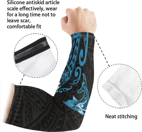 Miniatura 74 de CLOHOMIN Mangas para brazos, protección solar, mangas de compresión, cubierta de tatuaje para mujeres y hombres, manga deportiva atlética refrescante