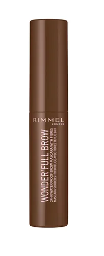 Miniatura 2 de Rimmel London Wonder'Full 24HR - Máscara de cejas de larga duración, impermeable, a prueba de manchas, 002, marrón medio, 0.04 onzas