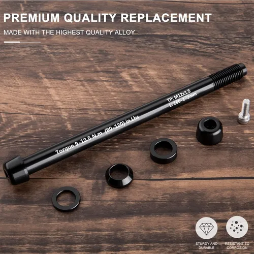Miniatura 2 de Ejes pasantes de 12 mm para entrenadores de bicicleta - Adaptador de eje pasante M12 x 1.0/1.5/1.75 para fijación de rueda trasera en entrenador