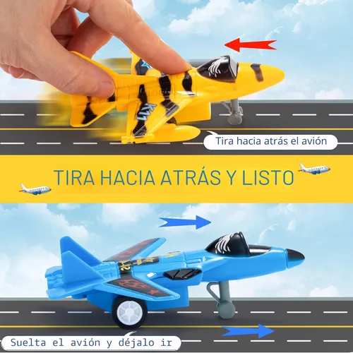 Miniatura 9 de JOYIN 16 piezas de juguetes de avión para niños, helicóptero de avión, aviones incluidos, cazas, bombarderos, regalos para niños pequeños a partir