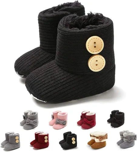 BABITINA Infant Boots Winter Baby Girl Shoes Soft Sole Anti-Slip Toddler Snow Warm Prewalker Newborn Boots