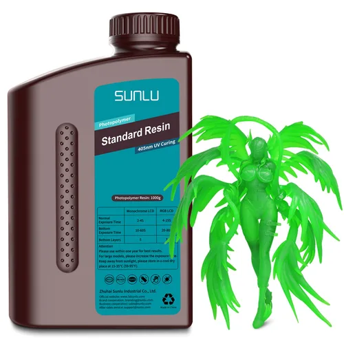 Miniatura 25 de SUNLU Resina para impresora 3D, 1kg de curado rápido, resina estándar 3D para impresoras 3D LCD DLP SLA, curado UV de 395-405nm, resina líquida
