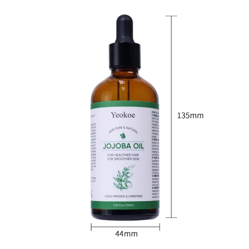 Miniatura 7 de Yeokoe Aceite de Jojoba Puro Prensado en Frío Sin Refinar Gua Sha para Cabello Más Saludable, Piel Más Suave, Aceite Hidratante Base Portador 3.52oz