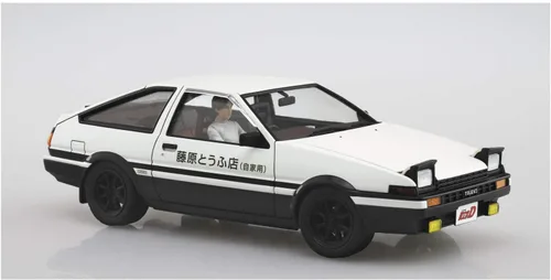 Miniatura 3 de Aoshima Inicial D: Fujiwara Takumi AE86 Trueno con Figura 1:24 Escala Modelo Kit