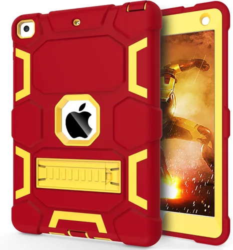 Miniatura 42 de CCMAO Funda para iPad de 6ª/5ª generación (9.7 pulgadas, 2018/2017), iPad Air de 2ª generación (2014) con soporte, funda protectora híbrida a prueba