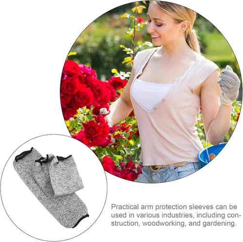 Miniatura 8 de Mangas de brazo resistentes a cortes de 13.8 in, cubierta de protección de antebrazo Hppe grado 5, funda protectora anticortes para carpintería
