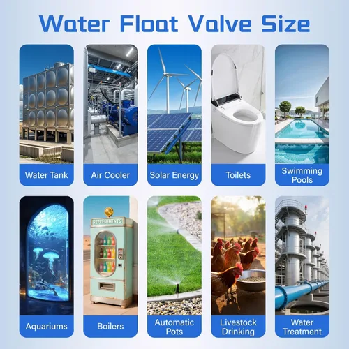 Miniatura 7 de 2 Válvulas de flotador de pulso de agua de entrada superior de 1/2 pulgada, sistema de control automático de agua Aquapulse, mini válvulas