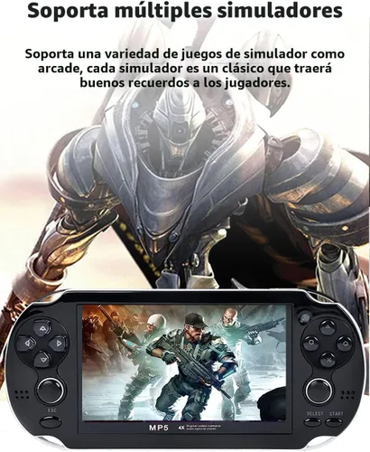 Miniatura 4 de CZT Consola de juegos portátil de 4.3 pulgadas, doble joystick de 8 GB incorporado 2200 juegos retro, consola de videojuegos arcade, emulador