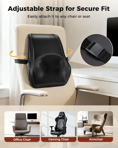 Miniatura 8 de Masajeador de cuello con calor, masajeador Shiatsu de espalda y cuello, almohada de masaje de tejido profundo 3D para espalda, hombros, alivio