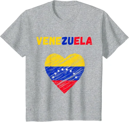 Miniatura 61 de Camiseta con la bandera venezolana con corazón de Venezuela, Negro
