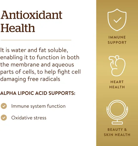 Miniatura 4 de Solgar Ácido alfa lipoico de 200 mg, 50 cápsulas vegetales, soporte antioxidante, ayuda a reciclar glutatión, vitamina C y E, CoQ-10, sin OMG
