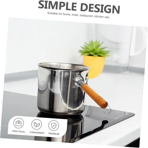 Miniatura 6 de DOITOOL Mango de madera para ollas de cocina universal de madera, mango de repuesto, 2 unidades, agarre de baquelita para olla de leche
