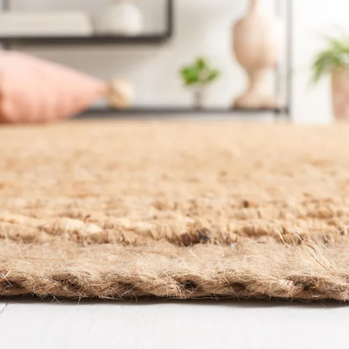 Miniatura 5 de Alfombra de área de yute natural tejido a mano Safavieh NF459A, de la colección de fibra natural (5 pies x 8 pies), Yute, Natural