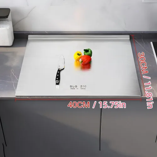 Miniatura 2 de Tabla de cortar de acero inoxidable 316, tablas de cortar para cocina, tabla de cortar, tabla de cortar grande para cortar carne, verduras, frutas