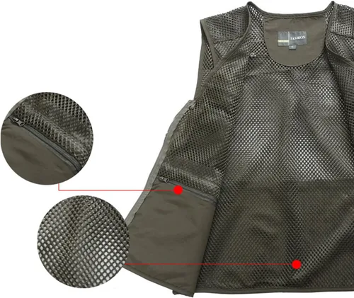 Miniatura 6 de Chaleco Flygo para hombre, para pesca, trabajo, safari, viaje de reportajes o para actividades al aire libre en verano, con bolsillos
