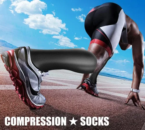 Miniatura 44 de CHARMKING - Calcetines de compresión para mujeres y hombres (3 pares), 15-20 mm Hg, el mejor apoyo para atletismo, running o ciclismo, mejora