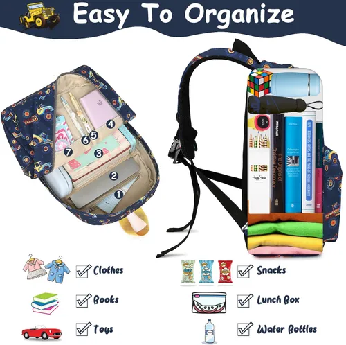 Miniatura 91 de CAMTOP - Conjunto de mochila y lonchera con estampados divertidos para niños de preescolar y primaria), Y0058-2