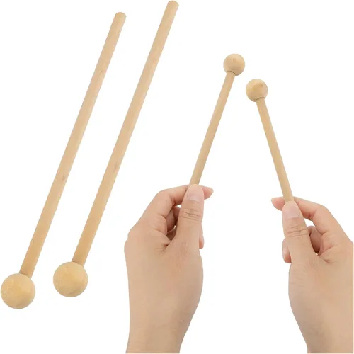 Miniatura 7 de AUEAR, Palitos de percusión de mazos de madera de 8 pulgadas de largo para xilófono Glockenspiel Energy Chime Block y campanas (paquete de 2)
