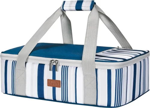 Miniatura 15 de Lifewit - Porta ollas aislada para alimentos calientes o fríos, olla con tapa y estuche de transporte, soporte para lasaña para fiestas de comida