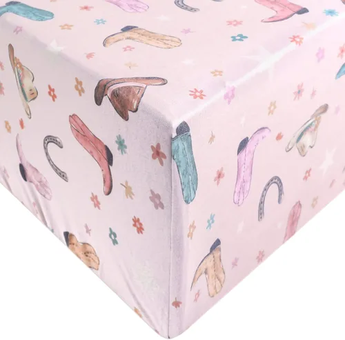 Miniatura 37 de Copper Pearl Sábanas de punto prémium para cuna de bebé para colchones estándar, transpirables y suaves, trucha