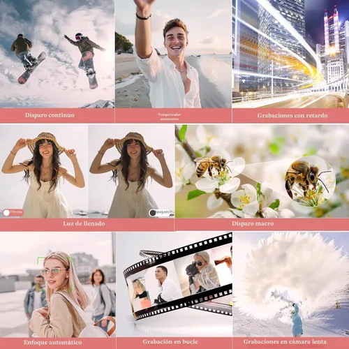 Miniatura 6 de Cámara digital 4K para fotografía, cámara de vlogging de 64 MP para YouTube, cámaras de vlog WiFi con zoom digital de 18X, pantalla abatible de 3