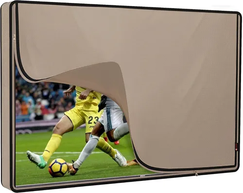 Miniatura 7 de iBirdie Funda de TV impermeable y resistente a la intemperie con cremallera para TV de pantalla plana exterior de 28 a 32 pulgadas, tela gruesa 600D