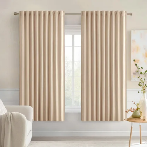 Miniatura 67 de MIULEE Cortinas opacas con pestaña trasera de 63 pulgadas de largo, juego de 2 paneles para sala de estar, dormitorio, privacidad, bolsillo