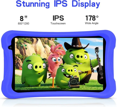 Miniatura 6 de PRITOM Tablet Android Quad Core de 8 pulgadas, 64 GB, WiFi, Bluetooth, cámara dual, educación, juegos, control parental, software para niños