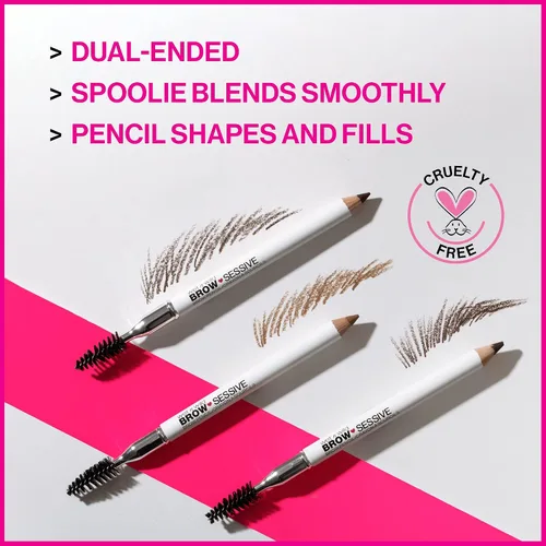 Miniatura 3 de wet n wild Brow-Sessive Brow Makeup Pencil Liner - Brocha de mezcla para maquillaje de cejas, precisa, punta fina, forma, define, rellenos, rubio