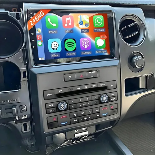 Miniatura 4 de Android 13.0 Estéreo de coche doble DIN para Ford F150 2009-2012 9 pulgadas HD pantalla táctil audio multimedia receptor con Carplay Android Auto
