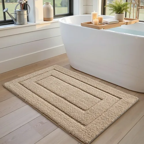 Miniatura 5 de DEXI - Alfombra de baño antideslizante, absorbente, de alta calidad, lavable a máquina, cómoda alfombra para cuarto de baño