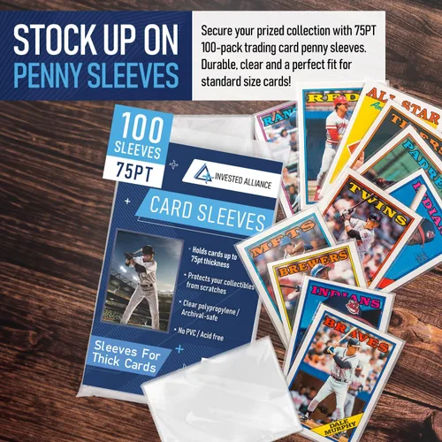 Miniatura 3 de Premium Penny Sleeves for Trading Cards Soft Trading Card Sleeves for Baseball Cards, Ultra Clear Plastic Pro Sports Card Sleeve, Football, MTG