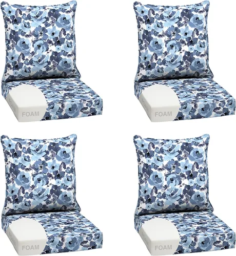 Miniatura 98 de Arden Outdoor Deep Seat Cushion Set, 24 x 24 pulgadas, Cojín para exteriores resistente al clima, a la lluvia y a la decoloración para silla, sofá