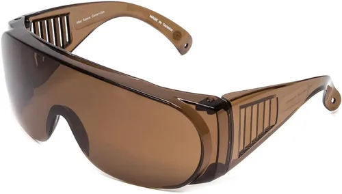 Miniatura 12 de Calabria 1003 Gafas de seguridad grandes que se ajustan sobre anteojos graduados Fitover para hombres y mujeres, envolventes, tintadas, Anaranjado