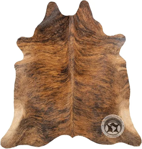 Sunshine Cowhides Alfombra de piel de vaca rojiza 100% genuina, estilo moderno, alfombra de piel de animal y alfombra para suelo, para sala de