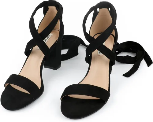 Miniatura 3 de JOY IN LOVE Sandalias de tacón de bloque grueso de 3 pulgadas para mujer