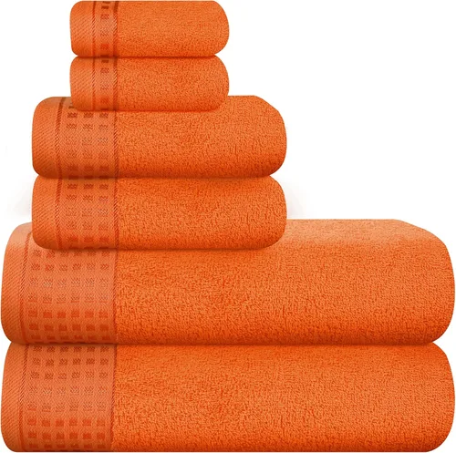 Miniatura 62 de GLAMBURG Juego de 2 toallas de baño de gran tamaño 100% algodón, 28 x 55 pulgadas, ultra suaves, altamente absorbentes, compactas, de secado rápido