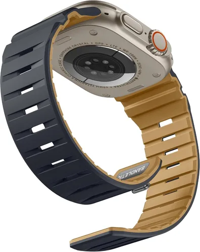 Miniatura 14 de Bandletic Magnetic Watch band Compatible with Apple Watch Bands - Magnet Bands 49mm 46mm 45mm 44mm 42mm Men Women, Rugged Silicone Strap for iWatch