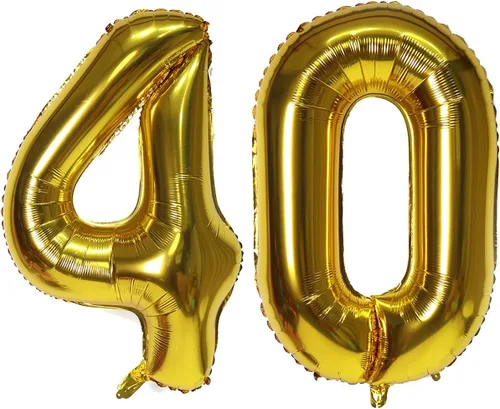 Miniatura 23 de Globos digitales dorados de 40 pulgadas, con número 10, globos de helio para decoraciones de fiesta de cumpleaños y suministros para decoración