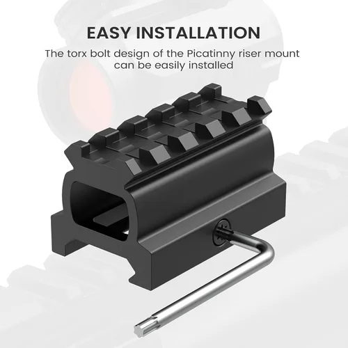 Miniatura 4 de Feyachi Picatinny Rail Riser Mount, 0.75"/0.83"/0.95"/1" High,3 Slots/5 Slots Riser Mount for Red Dot Sight