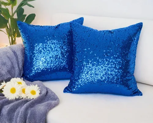 Miniatura 16 de ShinyBeauty Fundas de almohada negras de 12 x 20 pulgadas, juego de 2, funda de almohada rectangular, funda de almohada de lentejuelas de tela